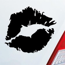 Adesivo auto bocca di bacio bacio labbra bocca sbattitore 10x9 cm sticker lunotto