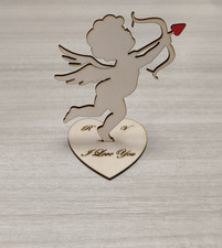 Cupido Base Cuore Con Iniziali Lui Lei Personalizzate Idea Regalo San Valentino