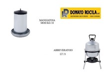 MANGIATOIA  PER POLLI E GALLINE   MOD. KG 18 E ABBEVERATOIO PER POLLI E GALLINE