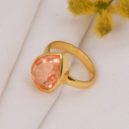 Anello quarzo morganite - morganite, a