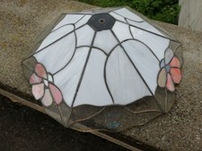 Plafoniera SOFFITTO vetro piombato Tiffany MADE Stained Glass Design VICTORIA 