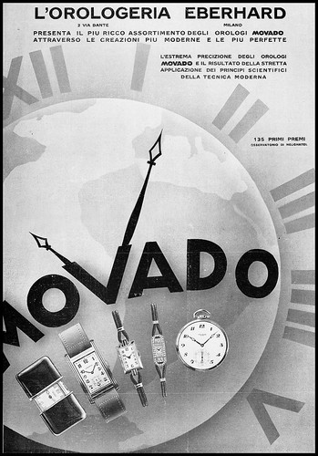 Pubblicita 1930 movado ermeto - movado,
