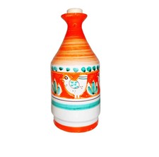 38001  BOTTIGLIA PER LIMONCELLO IN CERAMICA VIETRESE ARTIGIANALE DIPINTA A MANO