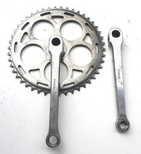 Guarnitura bici uomo sport marcata BIANCHI, denti 46, in acciaio. Legnano Maino