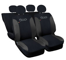 COPRISEDILI COMPATIBILI CON 500 NUOVA FODERE AUTO BICOLORE NERO-GRIGIO SCURO