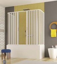 Box parete vasca doccia sopravasca doppia anta, cm.70x150x70x(h)150