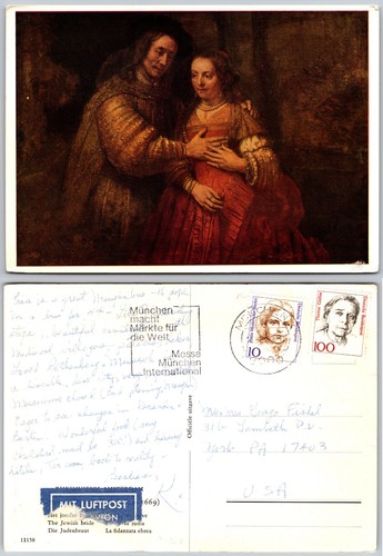 Cartolina sposa ebrea - cartolina,