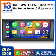 Autoradio GPS Android 13 10.25" 4 core per BMW X5 E53 DAB+ BT5.0 SWC CarPlay USB