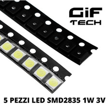 5 PEZZI LED SMD 2835 3V 1W