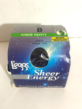 Collant L'eggs Sheer Energy Navy nuovo vecchio stock vintage (2000) taglia B