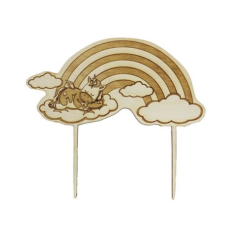 Caketopper unicorno e - caketopper,