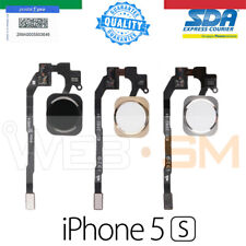 FLAT FLEX TASTO HOME IPHONE 5S TOUCH ID BUTTON COMPLETO NERO BIANCO SILVER GOLD