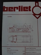 CAMION RIBALTABILE BERLIET GLM 10 6X4 FICHE TECNICA UFFICIALE FRANCE TRUCKS