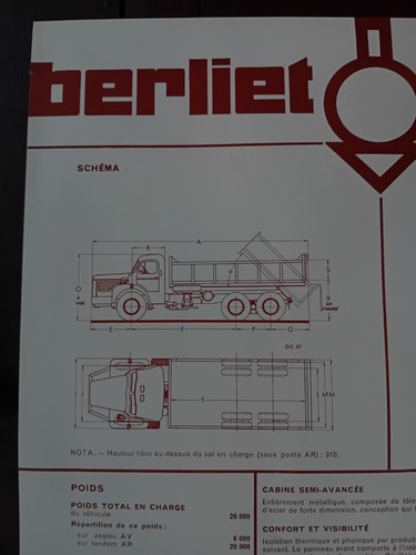 Camion ribaltabile berliet - ribaltabile, glm