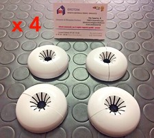 ROSETTA IN ABS BIANCA UNIVERSALE LUSSO 10 / 18 X TERMOSIFONE RADIATORE 4 Pezzi