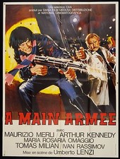 MANIFESTO ORIGINALE FRANCESE, ROMA A MANO ARMATA, TOMAS MILIAN, SYMEONI AFFICHE