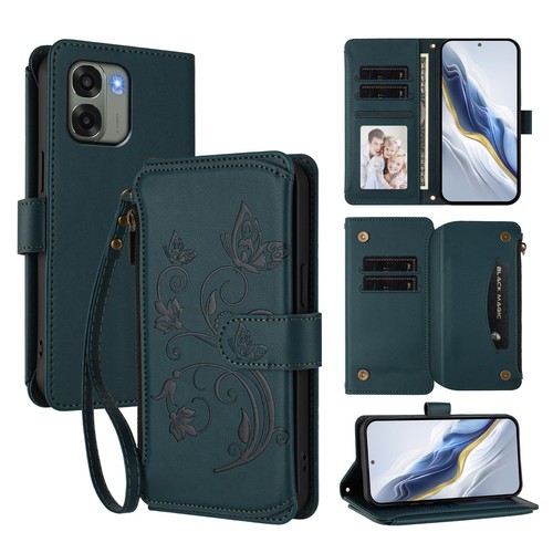 Zipper leather card wallet - zipper,