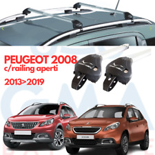Barre Portapacchi Alluminio Premontate Peugeot 2008 2013-2019  RAILS APERTI