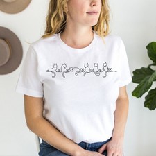 T-shirt donna linea gatto art