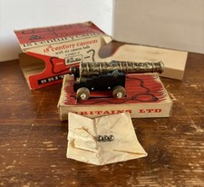 Cannone giocattolo Britains Ltd, metallo. 18° secolo con scatola originale 
