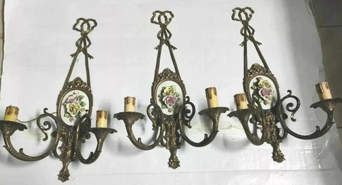 Tre applique antichi in - applique,
