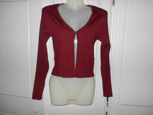 Cardigan corto zara - zara, bordeaux