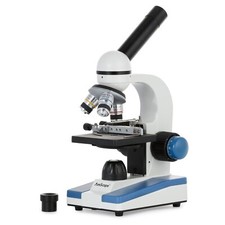 AmScope 40X-1000X Microscopio LED composto per studenti portatile + stadio meccanico