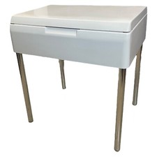 Carrara e Matta mod Elba Sgabello Contenitore bagno Vintage BIANCO con difetto