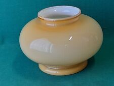 PARALUME SFERA VETRO GIALLO BIANCO TONDO RICAMBIO LAMPADA LUME Ø 10 CM.  BJ85