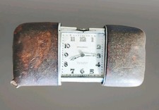 Movado Ermeto Chronométre In Argento 935 Pelle Epoca 1929 Originale 