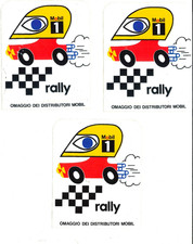 Set 3 adesivi MOBIL OIL  RALLY