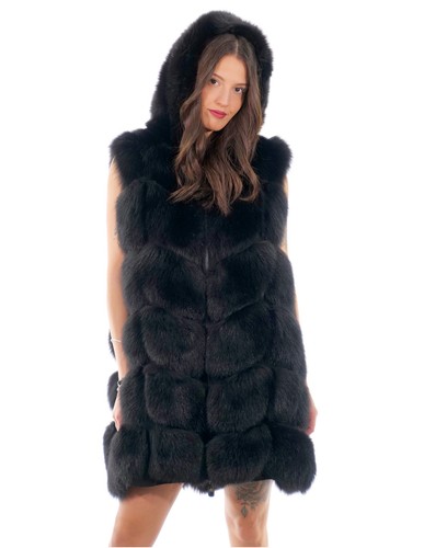 Gilet lungo pelliccia di - lungo, in
