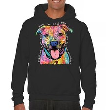 Felpa Pit Bull colorata Dean Russo tutti hanno i migliori cani con cappuccio