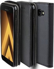 CUSTODIA LIBRO PER PER SAMSUNG GALAXY A5 2017 - COVER SMART MAGNET CASE NERO