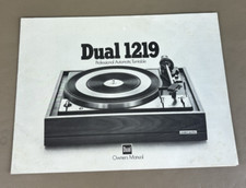 Dual 1219 Turntable manual