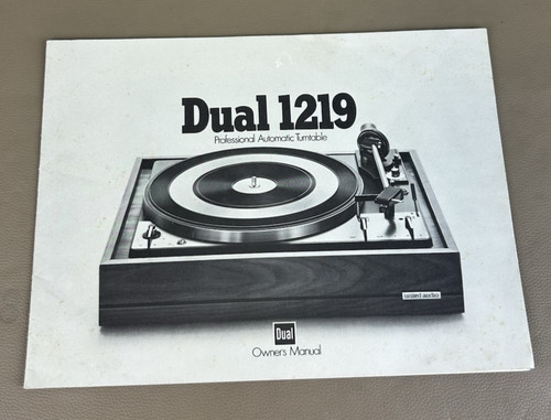 Dual 1219 turntable manual - dual,