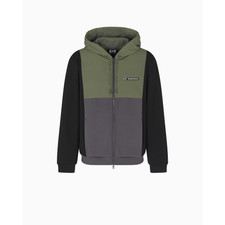 EA7 Emporio Armani Felpa con cappuccio Athletic Colour Block da uomo