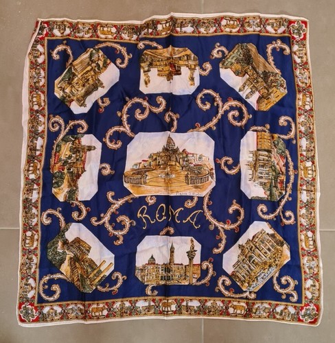 Foulard scarf capitali vintage - foulard,
