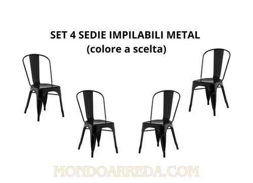 Set sedie metal stile - set,