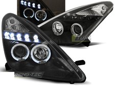 Coppia di Fari Anteriori per Toyota CELICA T230 1999-2005 Angel Eyes Neri IT LPT