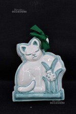 Formina In Ceramica Thun Bianca Gatto E Coccinella 19cm