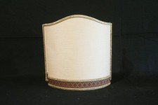 antico paralume a vela ventola anni 30 40 XX secolo 900 grande stoffa panna