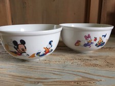 2 Scodelle Walt Disney Originale Tazza Minnie Topolino Paperino Ceramica