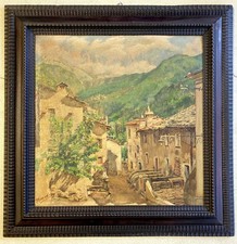 Grande antico dipinto olio - antico,