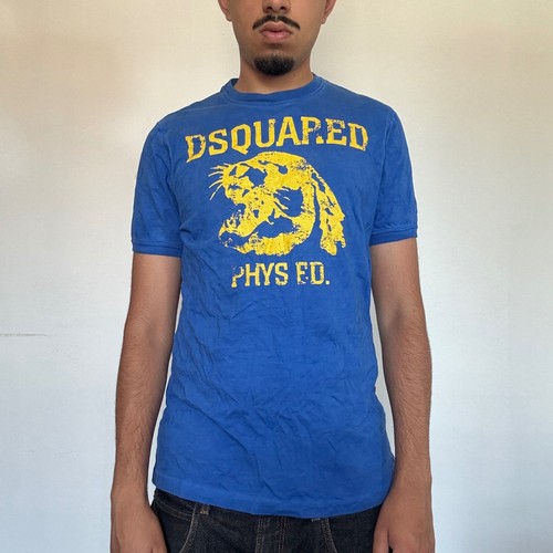Shirt dsquared grafica blu e - blu,