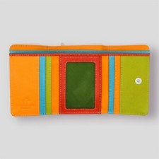 Portafoglio In Pelle Da Donna Multicolore 7 Porta Credit Card E Portamonete