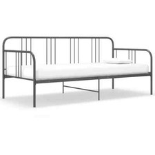 vidaXL Divano Letto Grigio in