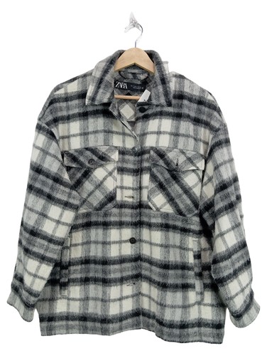 Zara damen karierte - karierte, sweatjacke