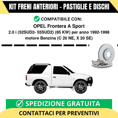 Kit freni anteriori opel - freni,