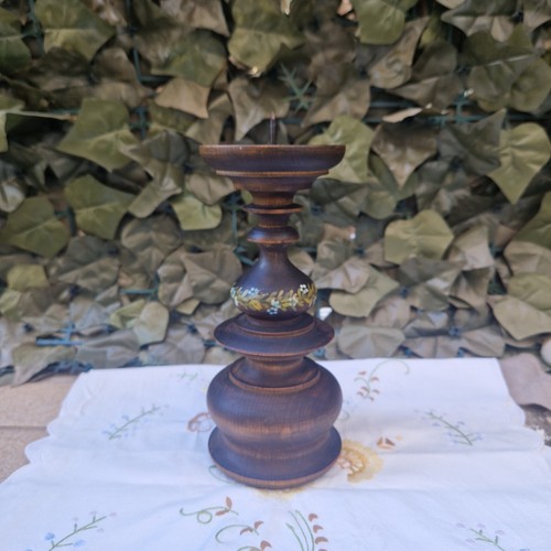Candeliere antico legno - candeliere,